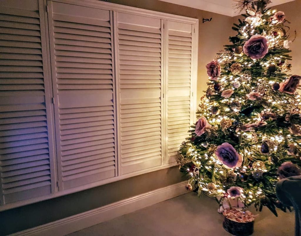 Living Room Christmas Shutters