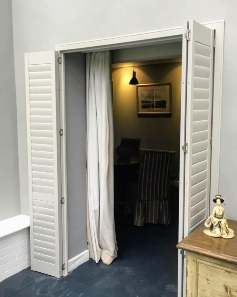 Room Divider Shutters Open